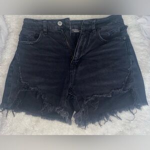 American Eagle Women’s High-Waisted Distressed Denim Shorts – Size 00